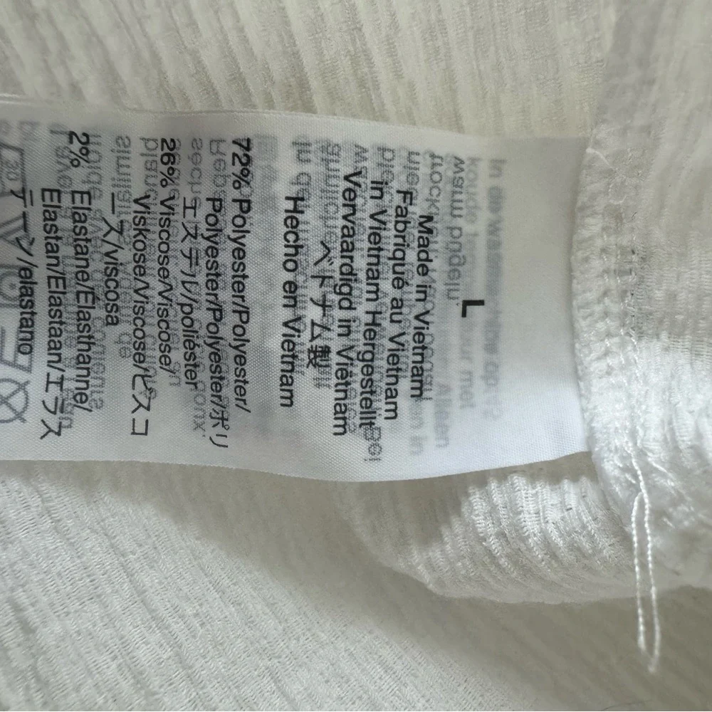 Madewell‎ White Blouse with Gathered Neckline